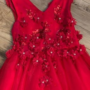 Girls formal red dress.